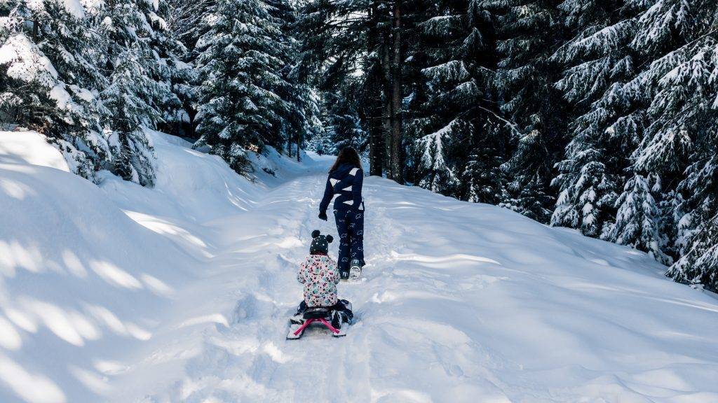 Familen Ausflug Winter Schwarzwald